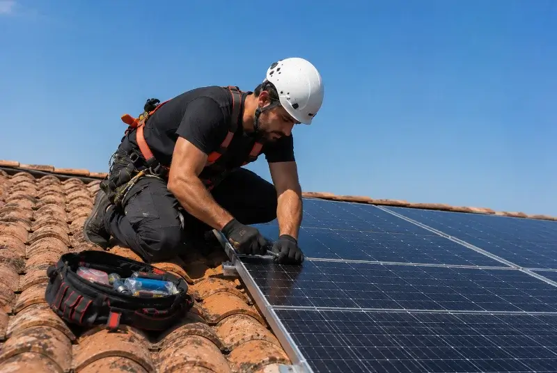 Maintenance et monitoring de panneaux solaires à Belcastel
