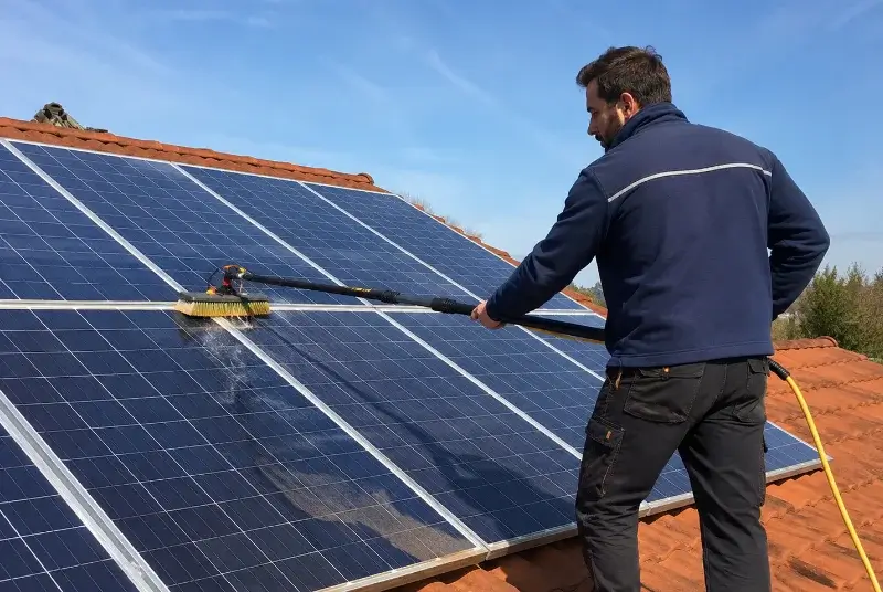 Nettoyage et entretien de panneaux solaires à Belcastel